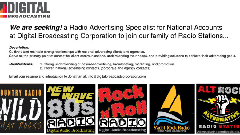 Help-Wanted-Radio Advertising Specialist for National Accounts